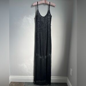 Scala Black Sequin Maxi Dress